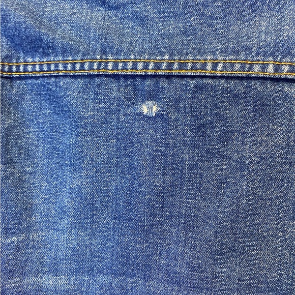 Vintage Silver Spur 90s Faded Distressed Denim Sherpa Lined Jacket - Picture 4 of 4